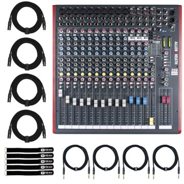 Allen & Heath ZED-16FX Multipurpose USB FX Mixer with Cables
