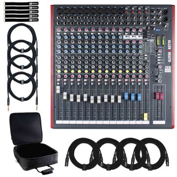 Allen & Heath ZED-16FX Multipurpose USB FX Mixer with Gear Bag
