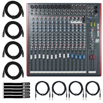 Allen & Heath ZED-18 Multipurpose USB Mixer with Cables Package