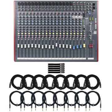 Allen & Heath ZED-22FX Multipurpose FX Mixer with Cables Package