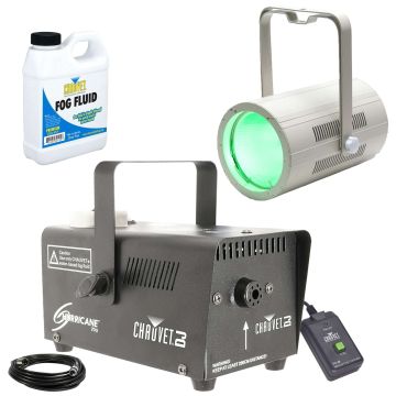 American DJ COB Cannon Wash Pearl LED Par Can & Fog Machine Package