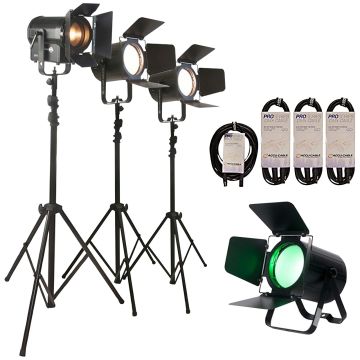 American DJ VARIABLE WHITE STREAM PAK Live Streaming Light Bundle