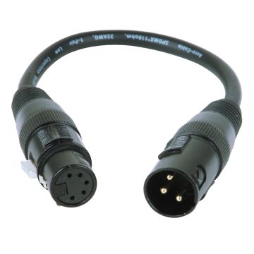 American DJ AC3PM5PFM 3 Pin Male XLR to 5 Pin Female XLR Turnaround Cable