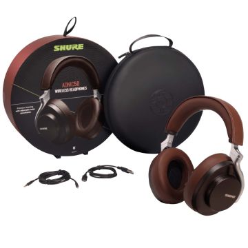 AONIC 50 Wireless Noise Cancelling Headphones in Dark Brown