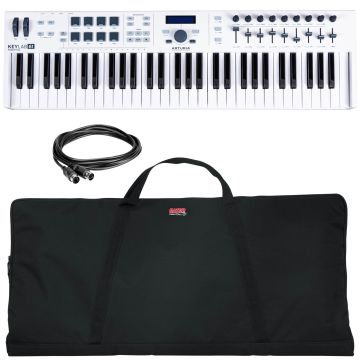 Arturia KeyLab 61 Pro Grade Hybrid Keyboard Controller with Gator Cases GKBE Series 61 Note Keyboard Bag Package