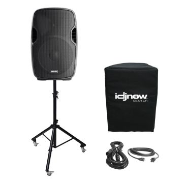 Gemini AS-1500BLU 15" Active Speaker w/ Built-in USB/SD/Bluetooth MP3 Player Package