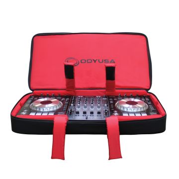 Odyssey BRLDIGITAL3XL Red Series Digital 3XL DJ Bag Front Open View