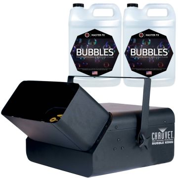 Chauvet DJ B-550 Bubble King Bubble Machine with Master FX BF-PB-1 Bubble Machine Fluid (2 Gallons) Package