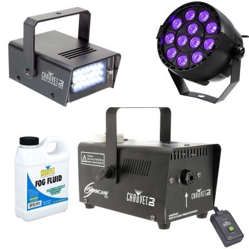 Chauvet DJ Hurricane 700 Fog Machine with Strobe Light & Black Light