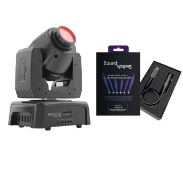 Chauvet DJ Intimidator Spot 110 LED Moving Head Spotlight with SoundSwitch DMX Interface Package