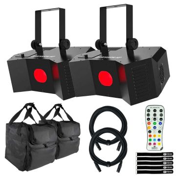 Chauvet DJ Obsession HP Effect Lights with Carrying Cases Duo Package