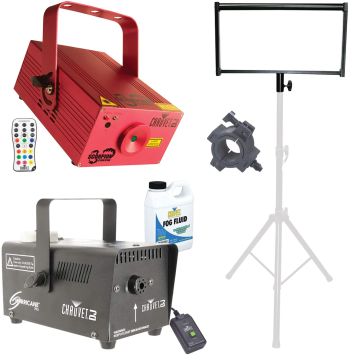 Chauvet DJ Scorpion Storm FX RGB Star Field Effect Laser with Fog Machine & Lighting Stand Bracket Package