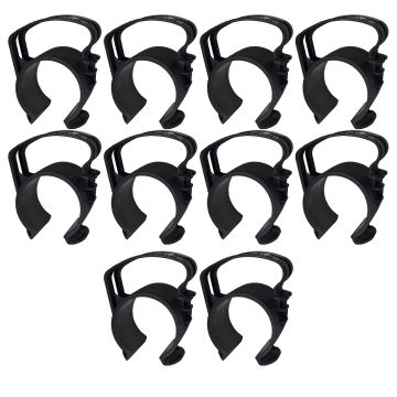 Clutch Cable Keeper for 2" Pipe Black Coloring (10-pack)