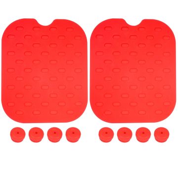 Clutch Red Pads & Trim Kit for Mighty Series Desktop Monitor Stands Pair Set