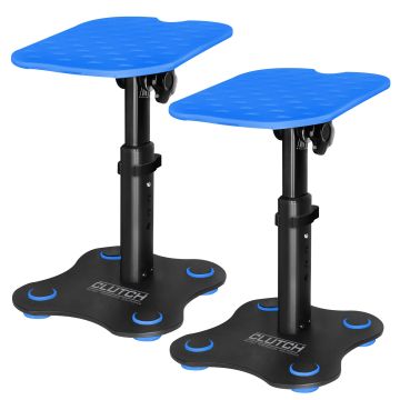 Clutch CL-DMS-COLOR-BL Mighty Series Desktop Monitor Stands in Blue (pair)