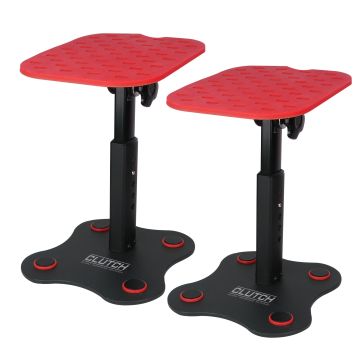 Clutch CL-DMS-COLOR-RD Mighty Series Desktop Monitor Stands in Red (pair)