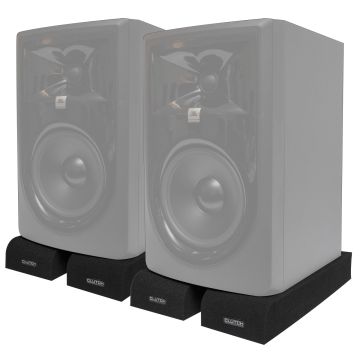 Clutch CL-ISO2 Studio Monitor Isolator Pads Angle View with Monitors