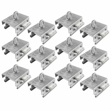 (12) Trusst CT-TENT Adjustable Tent Clamps for Clear Span Tents using Keder Grooved Beams