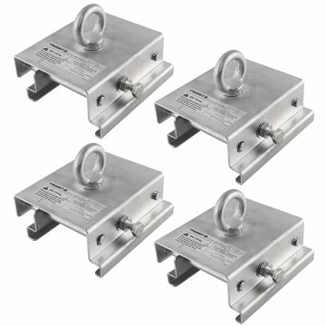 (4) Trusst CT-TENT Adjustable Tent Clamp for Clear Span Tents using Keder Grooved Beams