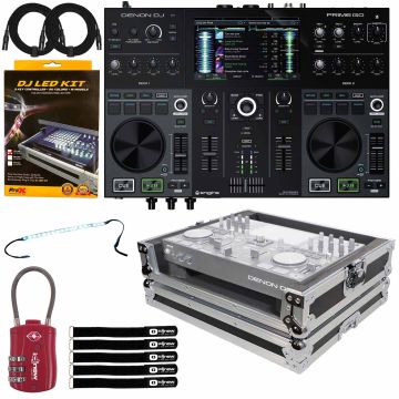 Denon DJ PRIME GO 2-Deck Rechargeable Smart Console with Flight Case