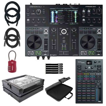 Denon DJ PRIME GO Console with Lighting Controller & Black Case