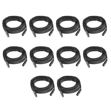 10 Pack DMX25 - 25FT DMX Cables