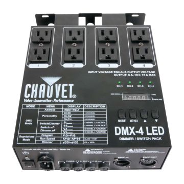 Chauvet DJ DMX-4 4-Channel Dimmer/Relay Lighting Controller