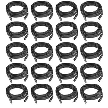 20 Pack DMX50 - 50FT DMX Cables 