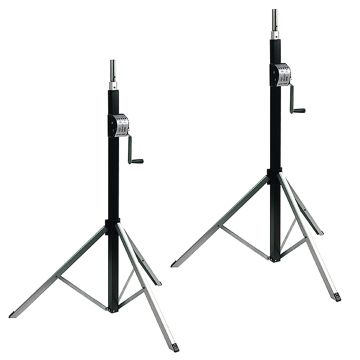 (2) Global Truss DT-3800L 12FT Smart Crank Stands