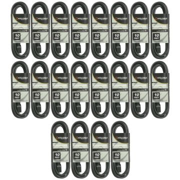 (20) American DJ EC-163-10 Black 10FT 16 Gauge AC Extension Cords Small Image