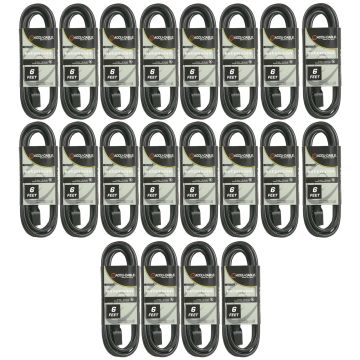 (20) American Audio EC-163-6 Black 6FT 16 Gauge AC Extension Cords