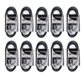 10 Pack ECCOM-6 6FT AC Extension Cords