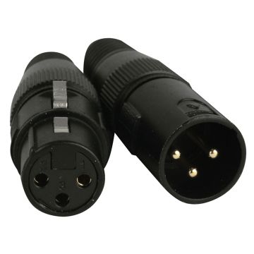 Elation 3-pin 1 Male & 1 Female Gold Plated XLR Connector Set [ACXLR3PSET]
