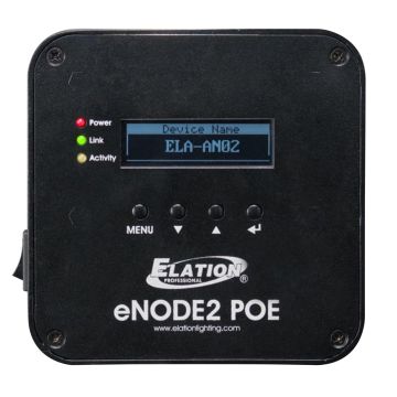 Elation Professional eNode2 POE Compact 2-Universe Ethernet-DMX Node