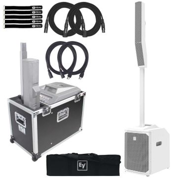 Electro-Voice Evolve50M White Column Speaker System with Flight Case