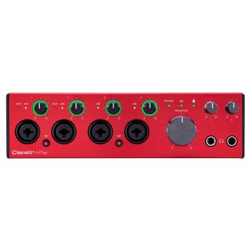 Focusrite Clarett+ 4Pre 18-In / 8-Out USB Audio Interface Front