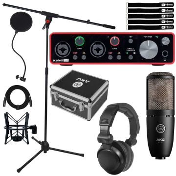 Focusrite Scarlett 2i2 Audio Interface with AKG Perception Microphone