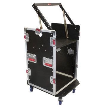 Gator Cases G-TOUR 10X12 PU G-Tour Series 10U Top 12U Side Road Pop-Up Console Rack Case