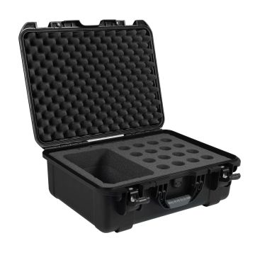Gator Cases GM-16-MIC-WP Titan Series Waterproof Wired Microphone Case - Holds up to 16 Mics