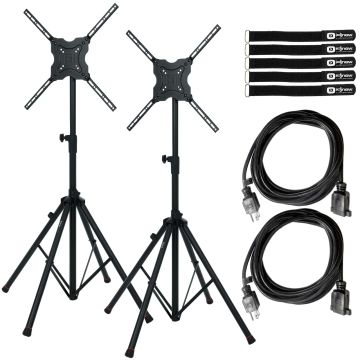 Gator Frameworks GFW-AV-LCD-15 Standard Quad Legged LCD/LED Stands Duo Package