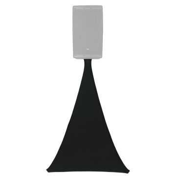 Gator Frameworks GFW-TRIPODSCRIMB Tripod 360 Speaker Stand Cover Scrim in Black Front