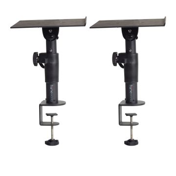 Gator Frameworks GFWSPKSTMNDSKCMP Adjustable Clamp-On Monitor Stands