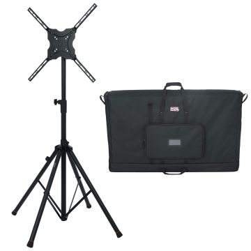 Gator Frameworks GFW-AV-LCD-25 Deluxe Quad Legged LCD/LED Stands with Transport Bag Package
