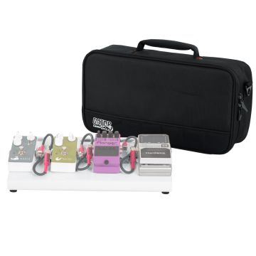 Gator Cases GPB-LAK-WH Small White Aluminum Pedal Board with Carry Bag