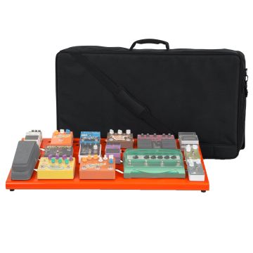 Gator Cases GPB-XBAK-OR Extra Large Orange Aluminum Pedal Board with Carry Bag