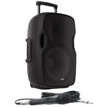Gemini DJ AS-015TOGO 15-inch Active Portable Bluetooth Loudspeaker with Wired Handheld Microphone