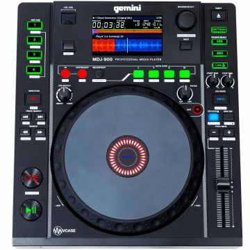 Gemini MDJ-900 Professional USB Media Player and MIDI Controller with 8" Jog Wheel
