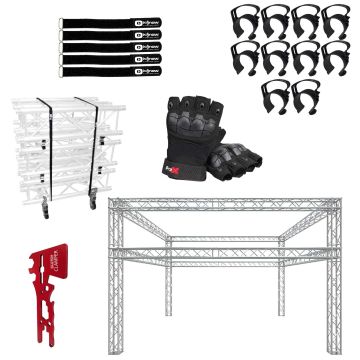 Global Truss 20'x20' Double Tier Trade Show Booth with Accessories
