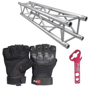 Global Truss 4.10 FT (1.25m) Square Segment with Black Gloves