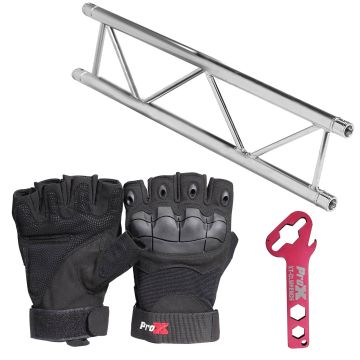 Global Truss 8.20FT (2.5m) I-Beam Segment with Black Gloves